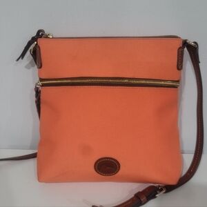 Dooney & Bourke Nylon Orange Crossbody Bag Execellent Cond